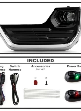 Spyder Auto LED Fog Lights for GMC Terrain 2022-2024, FL-GTE22-LED-C, Clear Lens                                     - FL-GTE22-LED-C - Image 6