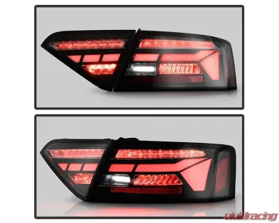 Spyder Auto Black Sequential LED Turn Signal Tail Lights with Greeting Light Audi A5 S5 RS5 2013-2017 - ALT-YD-AA513LED-SEQGR-BK