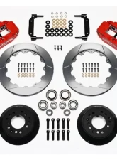 Wilwood Forged Narrow Superlite 6R Big Brake Front Brake Kit, Slotted Rotors, Red - Ford Mustang 1968-1969                                     - 140-10219-R - Image 3