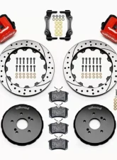 Wilwood Combination Parking Brake Caliper Rear Brake Kit - Drilled and Slotted Rotor - Red - Honda S2000 2000-2009                                     - 140-10310-DR - Image 3