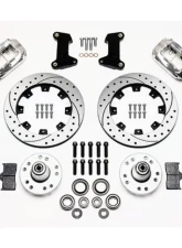Wilwood Forged Dynalite Big Brake Front Brake Kit (Hub) - Drilled and Slotted Rotor - Polished - Ford Mustang 1974-1980                                     - 140-10440-DP - Image 3