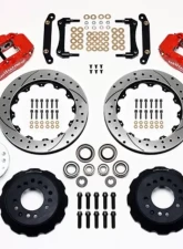 Wilwood Forged Narrow Superlite 6R Big Brake Front Brake Kit (Hub), Drilled and Slotted Rotors - Red - Chevrolet Camaro 1970-1978                                     - 140-10486-DR - Image 3