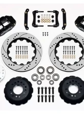 Wilwood Forged Narrow Superlite 6R Big Brake Front Brake Kit (Hub), Drilled and Slotted Rotors - Black - Chevrolet Camaro 1979-1981                                     - 140-10493-D - Image 3