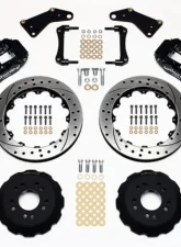 Wilwood Forged Narrow Superlite 6R Big Brake Front Brake Kit, Drilled and Slotted Rotors - Black - Chevrolet Corvette C2/C3 1965-1982                                     - 140-10617-D - Image 3