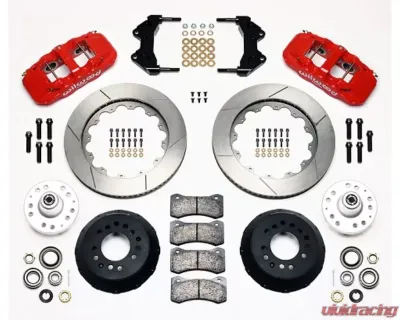 Wilwood AERO6 Big Brake Front Brake Kit, Slotted Rotor - Red - 140-10641-R