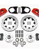 Wilwood Forged Dynapro 6 Big Brake Front Brake Kit (Hub), Drilled and Slotted Rotor - Red                                     - 140-10739-DR - Image 3