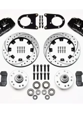 Wilwood Forged Dynapro 6 Big Brake Front Brake Kit (Hub), Drilled and Slotted Rotor - Black                                     - 140-10739-D - Image 3