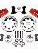 Wilwood Forged Dynapro 6 Big Brake Front Brake Kit (Hub), Drilled and Slotted Rotor - Red                                     - 140-10741-DR - Image 3