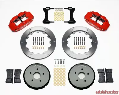 Wilwood Forged Narrow Superlite 6R Big Brake Front Brake Kit (Hat), Slotted Rotor - Red- Toyota Matrix 2008 - 140-10752-R