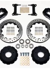 Wilwood Forged Narrow Superlite 6R Big Brake Front Brake Kit (Hub), Drilled and Slotted Rotor - Black - Chevrolet C10 1960-1987                                     - 140-10775-D - Image 3
