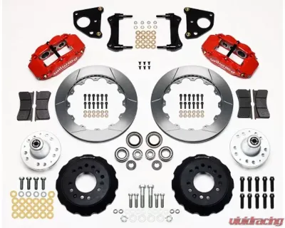 Wilwood Forged Narrow Superlite 6R Big Brake Front Brake Kit (Hub), Slotted Rotor - Red - 140-10816-R