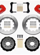 Wilwood Forged Narrow Superlite 6R Big Brake Front Brake Kit (Hub), Slotted Rotor - Red - Ford Mustang 2005-2014                                     - 140-10830-R - Image 3