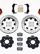 Wilwood Combination Parking Brake Caliper Rear Brake Kit, Plain Face Rotor - Red - Mini Cooper                                     - 140-10885-R - Image 3