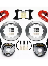 Wilwood Forged Narrow Superlite 4R Big Brake Rear Kit For OE Parking Brake - Plain Face Rotor - Red                                     - 140-10909-R - Image 3