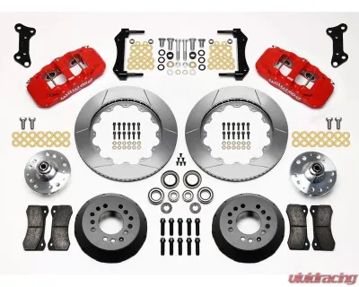 Wilwood AERO6 Big Brake Front Brake Kit - Slotted Rotor - Red - Chevrolet Camaro | Nova | Chevelle 1964-1972 - 140-15053-R