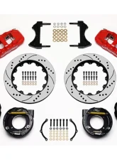 Wilwood AERO4 Big Brake Rear Parking Brake Kit, Drilled and Slotted Rotor - Red - Chevy C-10                                     - 140-10941-DR - Image 3