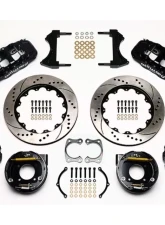 Wilwood AERO4 Big Brake Rear Parking Brake Kit, Drilled and Slotted Rotor - Black                                     - 140-10943-D - Image 3