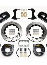 Wilwood AERO4 Big Brake Rear Parking Brake Kit, Drilled and Slotted Rotor - Black                                     - 140-10944-D - Image 3