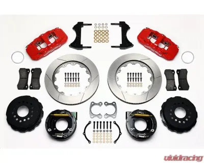 Wilwood AERO4 Big Brake Rear Parking Brake Kit, Slotted Rotor - Black - 140-10947