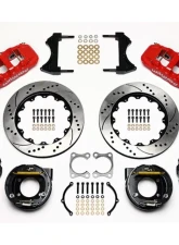 Wilwood AERO4 Big Brake Rear Parking Brake Kit, Drilled and Slotted Rotor - Red                                     - 140-10947-DR - Image 3