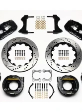 Wilwood AERO4 Big Brake Rear Parking Brake Kit, Drilled and Slotted Rotor - Black                                     - 140-10948-D - Image 3