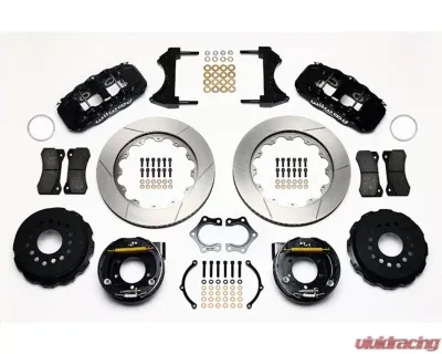 Wilwood AERO4 Big Brake Rear Parking Brake Kit, Slotted Rotor - Black - 140-10951