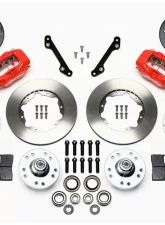 Wilwood Forged Dynalite Pro Series Front Brake Kit - Plain Face Rotor - Red - Chevrolet Camaro 1970-1978                                     - 140-11007-R - Image 3