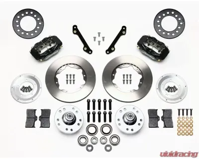 Wilwood Forged Dynalite Pro Series Front Brake Kit - Plain Face Rotor - Black - Chevrolet Camaro 1970-1978 - 140-11007