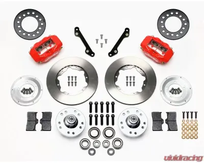 Wilwood Forged Dynalite Pro Series Front Brake Kit - Plain Face Rotor - Red - Chevrolet Camaro 1979-1981 - 140-11008-R