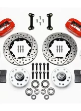 Wilwood Forged Dynalite Pro Series Front Brake Kit - Drilled and Slotted Rotor - Red -  Chevrolet Camaro | Pontiac Firebird 1982-1992                                     - 140-11012-DR - Image 3