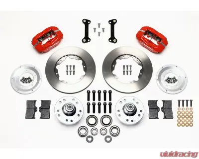 Wilwood Forged Dynalite Pro Series Front Brake Kit - Plain Face Rotor - Red - Chevrolet Camaro | Pontiac Firebird 1982-1992 - 140-11012-R