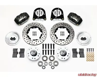 Wilwood Forged Dynalite Pro Series Front Brake Kit - Drilled and Slotted Rotor - Black - 140-11013-D