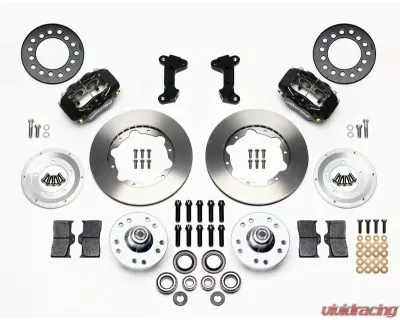 Wilwood Forged Dynalite Pro Series Front Brake Kit - Plain Face Rotor - Black -  Ford Mustang 1974-1980 - 140-11017