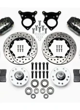 Wilwood Forged Dynalite Pro Series Front Brake Kit - Plain Face Rotor - Red - Ford Mustang 1987-1993                                     - 140-11018-D - Image 3