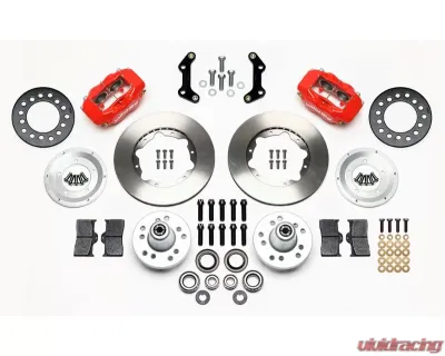 Wilwood Forged Dynalite Pro Series Front Brake Kit - Plain Face Rotor - Red - 140-11021-R