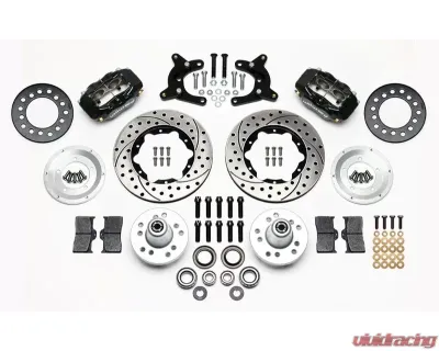 Wilwood Forged Dynalite Pro Series Front Brake Kit - Drilled and Slotted Rotor - Black - 140-11022-D