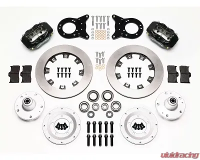 Wilwood Forged Dynalite Pro Series Front Brake Kit - Plain Face Rotor - Black - Ford Mustang 1965-1969 - 140-11072