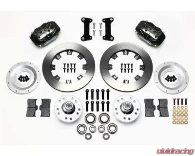 Wilwood Forged Dynalite Big Brake Front Brake Kit (Hub), Slotted Rotor - Black - Chevrolet Camaro | Pontiac Firebird 1982-1992 - 140-11275