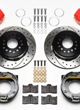 Wilwood Forged Dynalite Rear Parking Brake Kit, Drilled and Slotted Rotor - Red - 55-57 Chevy                                     - 140-11348-DR - Image 3