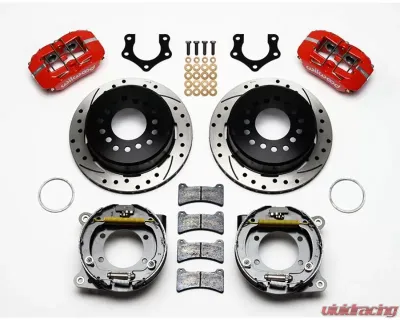Wilwood Forged Dynalite Rear Parking Brake Kit, Drilled and Slotted Rotor - Red - 140-11386-DR