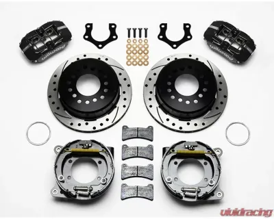 Wilwood Forged Dynalite Rear Parking Brake Kit, Drilled and Slotted Rotor - Black - 140-11386-D