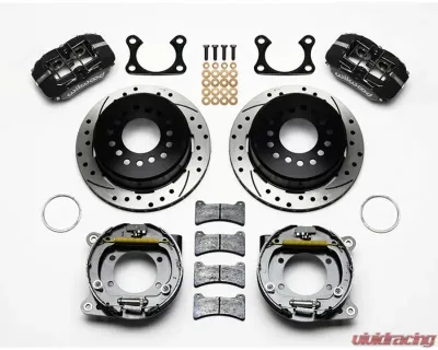 Wilwood Forged Dynalite Rear Parking Brake Kit, Drilled and Slotted Rotor - Black - 140-11387-D