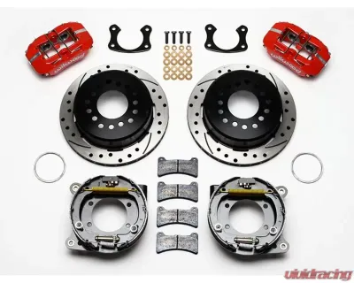 Wilwood Forged Dynalite Rear Parking Brake Kit, Drilled and Slotted Rotor - Red - 140-11389-DR