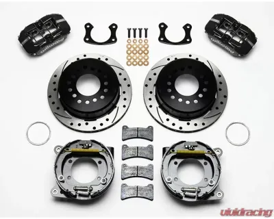 Wilwood Forged Dynapro Low-Profile Rear Parking Brake Kit, Drilled and Slotted Rotor - Black - 140-11392-D