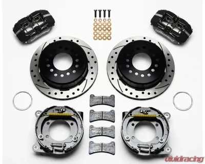 Wilwood Forged Dynapro Low-Profile Rear Parking Brake Kit, Drilled and Slotted Rotor - Black - 140-11396-D