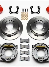 Wilwood Forged Dynapro Low-Profile Rear Parking Brake Kit, Plain Face Rotor - Red                                     - 140-11397-R - Image 3
