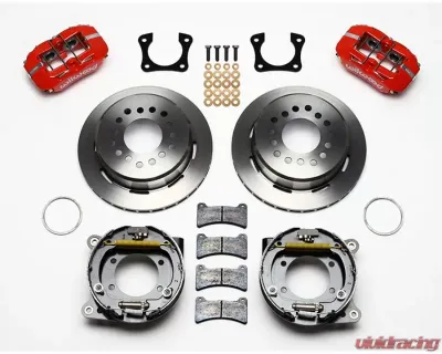 Wilwood Forged Dynapro Low-Profile Rear Parking Brake Kit, Plain Face Rotor - Red - 140-11397-R