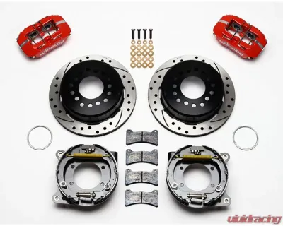 Wilwood Forged Dynapro Low-Profile Rear Parking Brake Kit, Drilled and Slotted Rotor - Red - Chevrolet Camaro 1993-1997 - 140-11399-DR