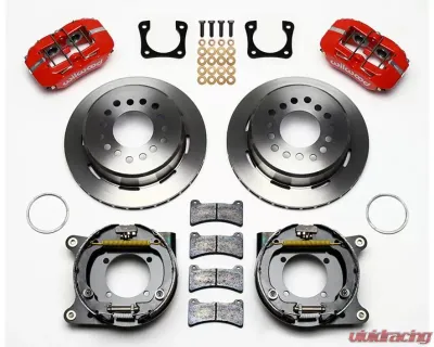 Wilwood Forged Dynapro Low-Profile Rear Parking Brake Kit, Plain Face Rotor - Red - Chevrolet Camaro 1993-1997 - 140-11400-R
