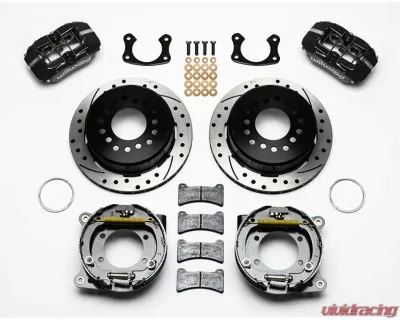 Wilwood Forged Dynapro Low-Profile Rear Parking Brake Kit, Drilled and Slotted Rotor - Black - 140-11402-D